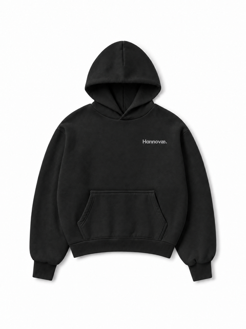 Hannovae Cloud Hoodie in Black, front