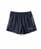 Navy blue athletic shorts with white diagonal stripes on the sides and a white 'Hannovae' logo on the lower left leg, shown flat on a white background.