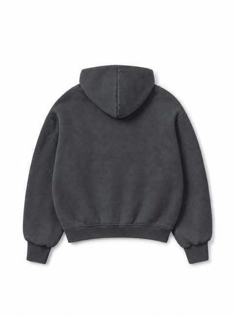 Hannovae Cloud Hoodie in Gray Blue, back